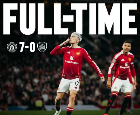 联赛杯-曼联7-0巴恩斯利 加纳乔埃里克森拉什福德双响 联赛杯-曼联7-0巴恩斯利 加纳乔埃里克森拉什福德双响