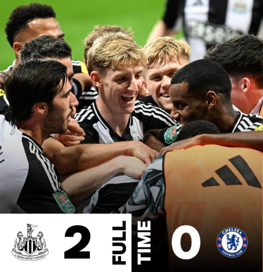 联赛杯-切尔西0-2纽卡止步16强 迪萨西乌龙伊萨克破门蓝军7成控球 联赛杯-切尔西0-2纽卡止步16强 迪萨西乌龙伊萨克破门蓝军7成控球