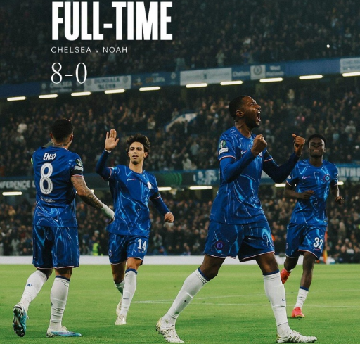 欧协联-切尔西8-0诺亚创欧协联历史最大分差 恩佐3助恩昆库菲利克斯双响 欧协联-切尔西8-0诺亚创欧协联历史最大分差 恩佐3助恩昆库菲利克斯双响