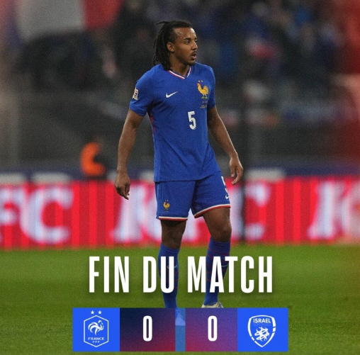 欧国联3连胜终结！法国0-0闷平以色列进8强 姆巴佩缺席全队24射门