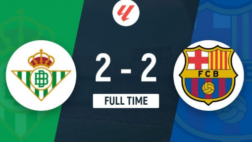 西甲-贝蒂斯2-2战平巴萨,莱万首开记录,迪奥恩绝平 西甲-贝蒂斯2-2战平巴萨,莱万首开记录,迪奥恩绝平