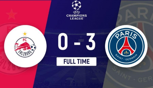 欧冠-巴黎3-0萨尔茨堡红牛近四场首胜 杜埃传射 阿什拉夫助攻双响 欧冠-巴黎3-0萨尔茨堡红牛近四场首胜 杜埃传射 阿什拉夫助攻双响