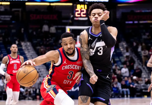 CJ45+8 D-穆雷26+9+11 K-乔治23+7 鹈鹕25分逆转加时再胜爵士 CJ45+8 D-穆雷26+9+11 K-乔治23+7 鹈鹕25分逆转加时再胜爵士