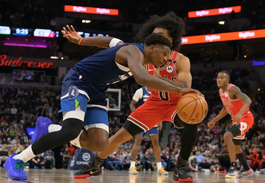 爱德华兹49+9 里德22+10+6 森林狼力擒7人上双的公牛 爱德华兹49+9 里德22+10+6 森林狼力擒7人上双的公牛